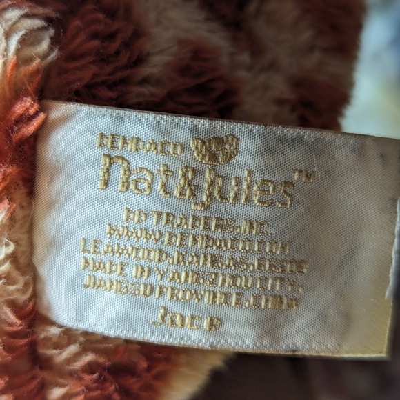 Nat & Jules Stuffy Plush Animal Stuffed Girafe Jace brown and yel… - Picture 3 of 9